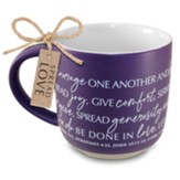 Be Done In Love, Rom 12:10, Ceramic Mug, Purple