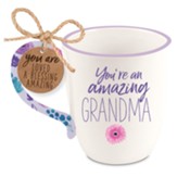 Amazing Grandma, Philippians 1:7, Ceramic Mug, Floral