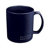 Faithful Servant, Matthew 5:6, Ceramic Mug, Navy Blue