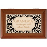 Grandma Wood Engraved Music Box