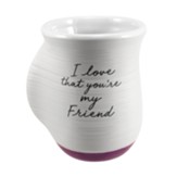 I Love That You're My Friend Mug, White and Pink