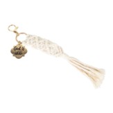 God is Able Macrame Keychain with Gold Charm
