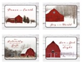 Country Barns, Assorted Christmas Cards, Box of 12, KJV