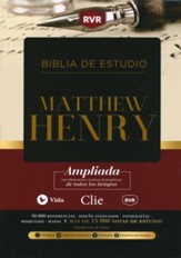 Biblia de estudio RVR Matthew Henry, piel Imit., Negro (RVR  Matthew Henry Study Bible, Imitation leather, Black)