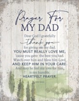 Prayer For My Dad Plaque