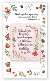 I Thank My God Upon Every Remembrance Friendship Notepad with Magnet