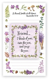 A Friend Loveth At All Times Friendship Notepad with Magnet