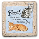 Blessed is the Cat Lover Sentiment Tile