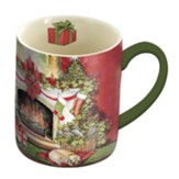 Christmas Warmth, Fireplace, Mug