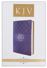 KJV Super-Giant Print Bible--lux leather, purple - Slightly Imperfect