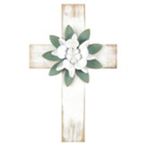 Metal Flowers Cross