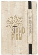 Stand Firm Dot Journal, Gray with Elastic Closure