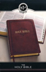 KJV Large-Print Bible--imitation leather, burgundy - Imperfectly Imprinted Bibles