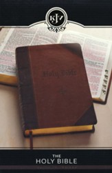 KJV Large-Print Bible--imitation leather, brown/dark brown