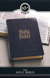 KJV Large-Print Bible--imitation leather, dark brown
