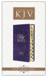 KJV Giant-Print Bible--imitation leather, purple