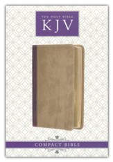 KJV Compact Bible--imitation  leather, brown/tan