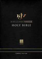 KJV Compact Bible--genuine leather, black - Imperfectly Imprinted Bibles