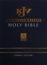 KJV Compact Bible--genuine leather, merlot/burgundy - Slightly Imperfect