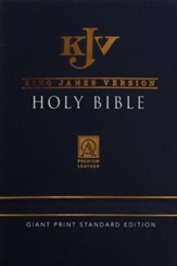 KJV Giant-Print Bible--genuine leather, toffee brown (indexed) - Imperfectly Imprinted Bibles