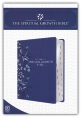 The NLT Spiritual Growth Bible Navy Faux Leather