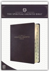The NLT Spiritual Growth Bible Dk. Brown Faux Leather
