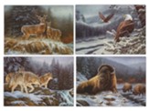 Winter Wildlife Birthday Cards, Box of 12