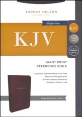KJV Reference Bible, Giant Print, Burgundy Bonded Leather