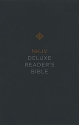 NKJV Deluxe Reader's Bible--hardcover, cloth over board, Blue, Hardcover, Navy