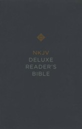 NKJV, Deluxe Reader's Bible, Imitation Leather, Black, Leather, imitation