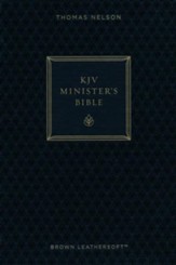 KJV Minister's Bible--Imitation  leather, brown (red letter edition)