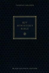 KJV Minister's Bible--genuine  leather, black (red letter edition)