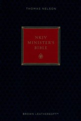 NKJV Minister's Bible--imitation leather, brown (red letter edition)