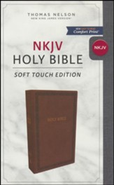 NKJV Soft-Touch Bible, Comfort Print Edition--imitation leather, brown