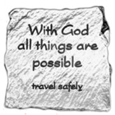 With God All Things Are Possible Slate Visor Clip