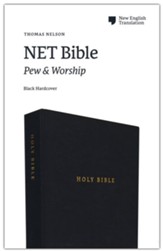 NET Comfort Print Pew and Worship Bible--hardcover, black