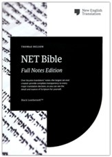 NET Comfort Print Bible, Full-Notes Edition--soft leather-look, black