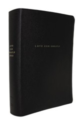 NET Love God Greatly Bible--genuine leather, black