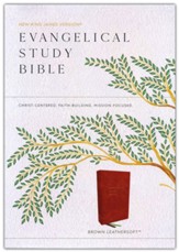 NKJV Evangelical Study Bible,  Comfort Print--soft leather-look, brown