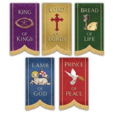Call Him By Name, Set of 5 42 x 60 Fabric Banners