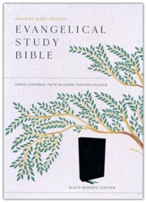 NKJV Evangelical Study Bible, Comfort Print--bonded leather, black