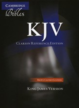 KJV Clarion Reference Bible,  Top-Grain Calfskin Leather, Brown