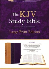 KJV Study Bible - Large Print [Violet Floret]