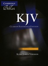 KJV Clarion Reference Bible, Calf Split Leather, Black