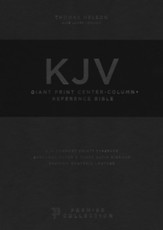 KJV Giant-Print Center-Column  Reference Bible--premium goatskin, brown (Premier Collection)