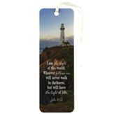 Lighthouse, John 8:12, Bookmark with Tassel