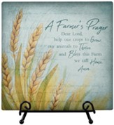 Farmer Prayer, Easel Plaque