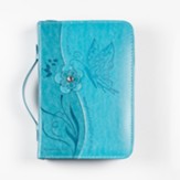 Butterfly Bible Cover, Teal, Large