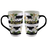 Blessed, Magnolia, Latte Mug