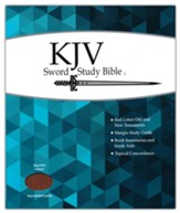 KJV Giant-Print Sword Study  Bible--bonded leather, acorn (indexed)
